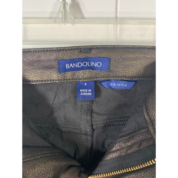 Women’s Bandolino Skinny Fit Leggings “Selene” Charcol Gold size 8 - NEW!!65 - Picture 3 of 6